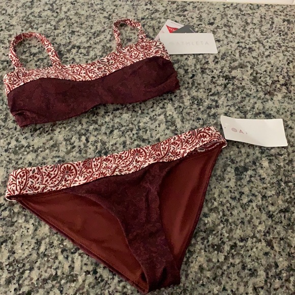 NWT Athleta Aqualuxe “Batik” Swim Bikini - Picture 1 of 7